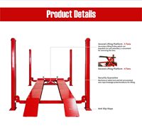 Équipement d'alignement et d'équilibrage 3D Hongtech avec pont élévateur quatre colonnes et affichage numérique LED – Combo d'atelier pour réparation automobile 4S