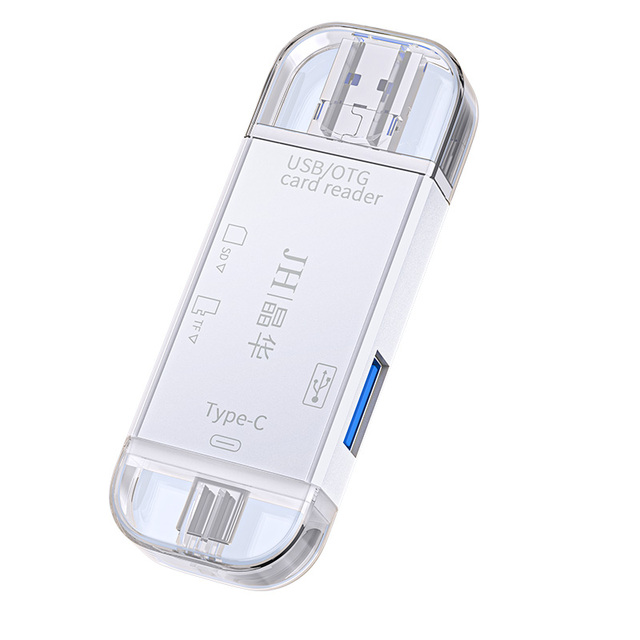 USB 2.0 Card Reader Multifunctional 6-in-1 Camera SD Card Mobile Phone TF Memory Card High-speed Converter Computer Universal