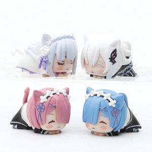 Figurines miniatures PVC Re:<span class=keywords><strong>Zero</strong></span> - Commencer une nouvelle vie dans un autre monde, Rem et Ram, 6 cm, lot de 4, jouets Gachapon à collectionner - Product Image 1