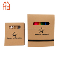Juego de Libros para Colorear para Niños al por Mayor - Set de Arte de Viaje con 6 Mini Lápices de Colores y Sacapuntas, Logotipo Personalizado, Ecológico