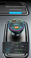 Chargeur de voiture PD30W QC3.0 avec émetteur FM, écran numérique RVB, lecteur MP3 pour voiture