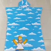 Serviette de plage brodée avec logo, en microfibre, peignoir à capuche pour se changer, poncho de surf pour adulte