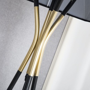 American-Style Minimalist LED Diamond-Shaped Fabric Floor Lamp Comfortable Living Room <b>Lighting</b> for Villas Hotels Manufacturers - Product Image 1
