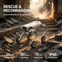 Robot quadrupède à roues Gang Ben L2-W Ultra 80TOPS, charge utile de 16 kg, 43,2 V 15000 mAh pour les entreprises d'inspection et les laboratoires de recherche en IA ZY