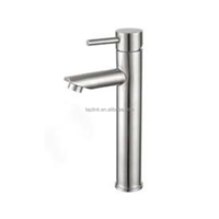 Robinet de cuisine et salle de bain monotrou à montage sur plan, design moderne, poignée unique, fonction doseuse, en acier inoxydable 304, finition chromée