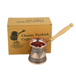 Cafetera Turca Artesanal de Cobre con Asa de Latón y Diseño de Uvas, Ibrik Cezve <span class=keywords><strong>para</strong></span> Café Turco, Griego y Árabe Auténtico - Product Image 6