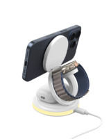 Gadgets électroniques chargeurs adaptateurs 3 en 1 chargeur sans fil 15W charge rapide pour téléphone portable écouteur montres intelligentes 2025
