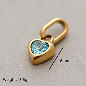 Trendy Dierenriem Geboortesteen Roestvrij Staal Hanger Kleurrijke Zirkoon 18K Vergulde Bedels Voor Ketting Armband Sieraden Maken - Product Image 3