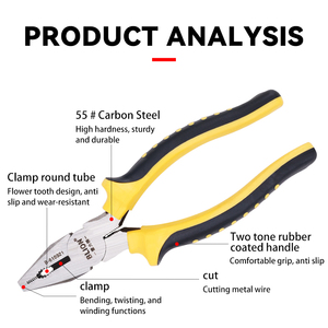Pince à dénuder multifonctionnelle de haute qualité, fournie par l'usine, 6 pouces, 8 pouces, pince diagonale, pince à bec effilé, coupe-câbles, outil de sertissage - Product Image 4