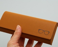 Étui à lunettes semi-rigide magnétique haut de gamme Huicheng, personnalisable, fait main en PU, logo personnalisé disponible, Easy Case