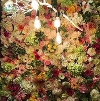 Rose tournesol hortensia fleur artificielle plante mur vert panneau floral décoration de toile de fond de mariage
