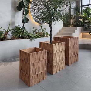 Magnesia antica <span class=keywords><strong>grande</strong></span> <span class=keywords><strong>giardino</strong></span> fioriera lungo tubo vaso di fiori casa e vivaio arredamento Stock per giardini - Product Image 5