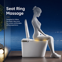 WC intelligent à poser au sol avec réservoir intégré et fonction bidet pour marque d'articles sanitaires OEM