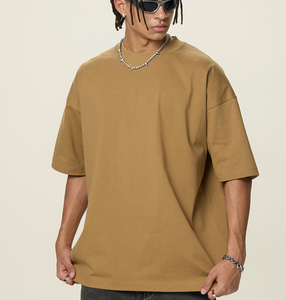 T-shirt Personalizzata 350g 100% Cotone, Stile Trendy Unisex, Vestibilità Ampia, Effetto Lavato, Vendita Calda Transfrontaliera - Product Image 3