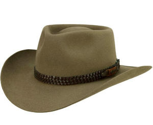 Sombrero Fedora de Fieltro de Alta Calidad <span class=keywords><strong>para</strong></span> Hombre, Estilo Occidental, Ala Ancha, con Banda de Cuero Trenzado, <span class=keywords><strong>para</strong></span> Eventos Formales, Casuales, de Oficina o Fiestas - Product Image 1
