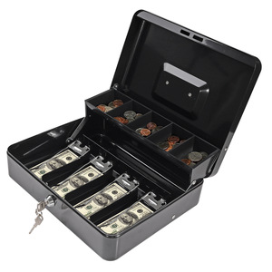 HYYSAFE HYY33 30x24x9cm Savings Piggy Bank <strong>Key</strong> Lock Safe Metal Cash Storage <strong>Box</strong> Bill <strong>Holder</strong> - Product Image 1