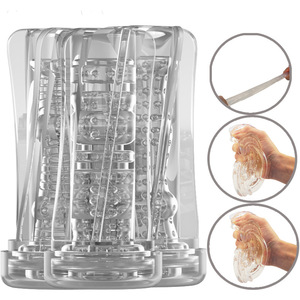 Masturbador Masculino con Textura Interna Transparente - Kovida TPE, Copa de Succión <span class=keywords><strong>Manual</strong></span>, Juguete Sexual <span class=keywords><strong>para</strong></span> Hombre - Product Image 4