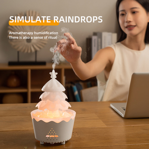 2026 Luxury Home Decor <strong>Rain</strong> <strong>Cloud</strong> Aromatherapy Humidifier 250ml Christmas Lucky Tree Diffuser with Sleep <strong>Night</strong> <strong>Light</strong> - Product Image 2