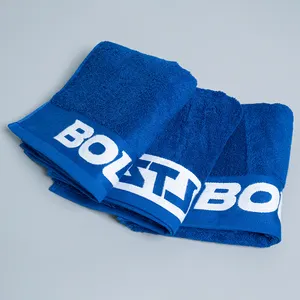 Custom Luxury Wholesale 100% Cotton Jacquard Sport Towel High Quality Super Soft Gym Face Towel With Logo