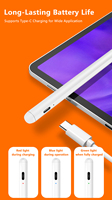 Stylet actif OEM en gros pour iPad 6 7 8 9 10/Air/Pro/Mini, avec rejet de paume et détection d'inclinaison, batterie Type-C 130 mAh