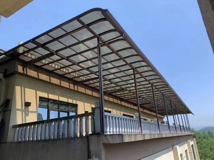 Auvent en alliage d'aluminium Hongqi imperméable avec protection solaire et pluie, cadre thermolaqué pour usage extérieur <span class=keywords><strong>sur</strong></span> portes, tonnelles et terrasses - Product Image 1
