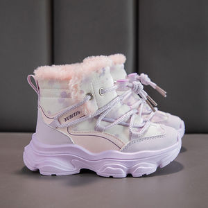 Nouvelles chaussures en coton pour enfants d'hiver, <span class=keywords><strong>bottines</strong></span> pour filles, chaussures à semelle souple, chaussures en pain, bottes de neige pour garçons, bottes en coton doublées de polaire - Product Image 5