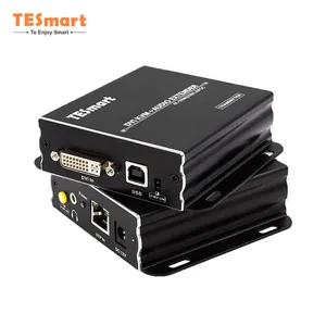 TESmart HDMI DVI KVM Extender משדר ומקלט מעל IP עם IR 100m 1080P 3D 60Hz KVM extender