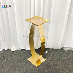 LEDAGG Luxury Gold Metal Flower <b>Stand</b> Wedding Centerpiece Tall <b>Vase</b> Decorative Table Arrangement - Product Image 5
