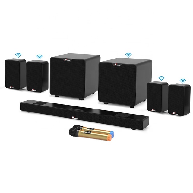 Home Theater System Surround Sound Speakers 8 Inch Subwoofer 7.2 Channel Stereo Panoramic Sound Surround Speaker Set
