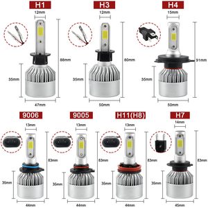 ZONGYUE système d'éclairage automatique phare led s2 cob voiture 9005 led h4 phare s2 led phare 8000 lumens h4 - Product Image 5