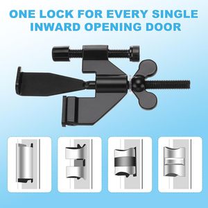 Serrures de verrouillage de voyage en fer portable réglables pour une sécurité accrue et une protection de la vie privée dans les chambres à coucher - Product Image 4