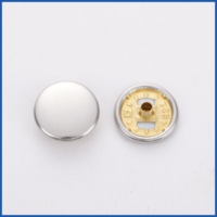 Capuchon de bouton-pression en acier inoxydable 15 mm - Partie A - Noir canon, Nickel, Antique, Or