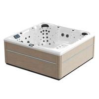 Virpol Spa 6 personas Eco-Friendly Acrílico Rectángulo Spa Tina 121 Jets Balboa Control Diseño moderno para uso familiar de hotel al aire libre