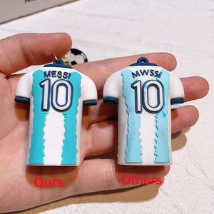 Porte-clés en PVC personnalisés avec des joueurs de football Chongjie : <span class=keywords><strong>Neymar</strong></span> <span class=keywords><strong>JR</strong></span>, <span class=keywords><strong>Messi</strong></span>, De Brutne, Kylian Mbappé, Ronaldo, maillot de football - Product Image 4