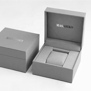 Watch Box Manufacture Free Sample High Quality Custom Logo Black Leather Cardboard Paper Gift Packaging Cases Watch Box