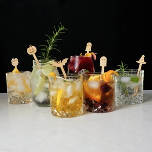 Agitadores de cócteles de Halloween con diseño de miel y dulzura, decoraciones de madera de 15 cm para fiestas, adornos para bebidas de bar - Product Image 3