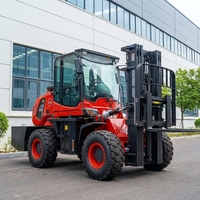 Chariot élévateur diesel tout-terrain 4x4 de 3,5 tonnes pour la logistique agricole, la construction et la manutention de matériaux lourds en extérieur