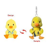 Porte-clés en peluche personnalisés professionnels, porte-clés d'entreprise, logo personnalisé, service d'usine OEM réaliste