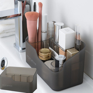 Plastic Bathroom Desktop Brushes Cosmetic Storage Container Make Up Organizer Box