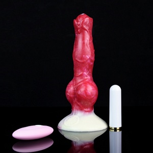 Dildo Vibrador Recargable de Silicona con Forma de Pene de Perro Grande, Dildo de Fantasía Animal, Tapón Anal, Juguetes Sexuales - Product Image 4