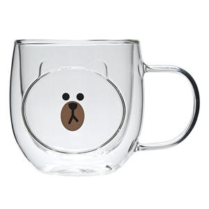 Tasse en verre transparente à double paroi en borosilicate pour lait, eau, café, jus domestique résistant à la chaleur - Product Image 4