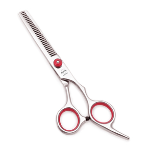 Aqiabi JP Thép Tóc Cắt Kéo 6 ''Vít Màu Đỏ Mỏng Shears Với Lưỡi Sắc Nét Mẹo Làm Tóc A1001 - Product Image 4