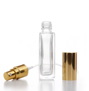 Flacons de parfum de luxe en verre fantaisie, fond épais, carrés, transparents, rechargeables, de 5 ml à 30 ml, avec impression sérigraphique sur la surface. - Product Image 2
