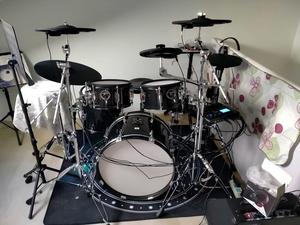 Factory custom OEM electronic <b>drum</b> kits in various styles and colors, consisting of 5 <b>drums</b>, 2 cymbals, 3 cymbals, and 4 cymbals - Product Image 2