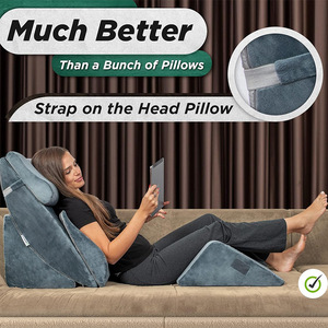 Adjustable U Shape Support Pillow 125x72x17cm <b>For</b> Pregnant Women And Elderly Semi Reclining Position <b>Cushion</b> With Polyester - Product Image 3