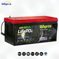 Batterie LiFePO4 Chauffée 48V 300AH 15KW Grade A Efficace 6000 Cycles Profonds Marine RS485 BMS Intelligent Terminal M8 CE RoHS IP67 OEM ODM