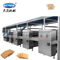 Ligne de production de biscuits 2026 facile à utiliser, machine à fabriquer des biscuits, mouleuse rotative avec four de boulangerie