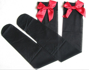 Beileisi de las mujeres de satén de Nylon volantes de arco muslo altos - Product Image 2