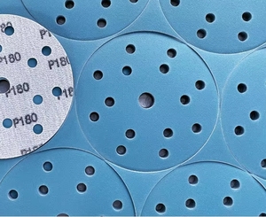 Pexmientasジルコニアサンディングペーパー複数の穴サンディングディスク125mmサンディングペーパーディスクサンドペーパーフックとループ - Product Image 3