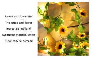 <span class=keywords><strong>Guirlande</strong></span> lumineuse à <span class=keywords><strong>LED</strong></span> en rotin Tournesol <span class=keywords><strong>Guirlande</strong></span> de fée Décoration pour la maison Jardin Fête de mariage Vacances - Product Image 4
